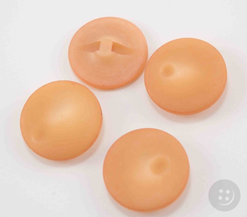 Button with bottom stitching - apricot - diameter 2.9 cm