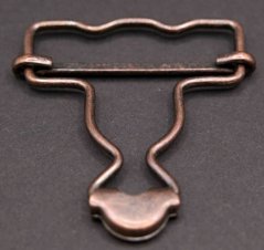 Kovová šlová přezka - staroměděná - průvlek 4 cm