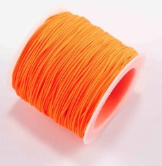 Barevná šňůrka na navlékání - oranžová - průměr 0,1 cm