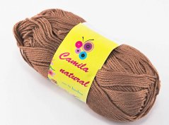 Priadza Camila natural - orieškovo hnedá - číslo farby 218