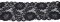 Polyester Lace - elastic - black - width 13,5 cm