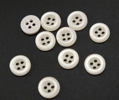 Hole shirt button - off white - diameter 1.2 cm