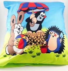 Mole and friends - cushion cover with zipper