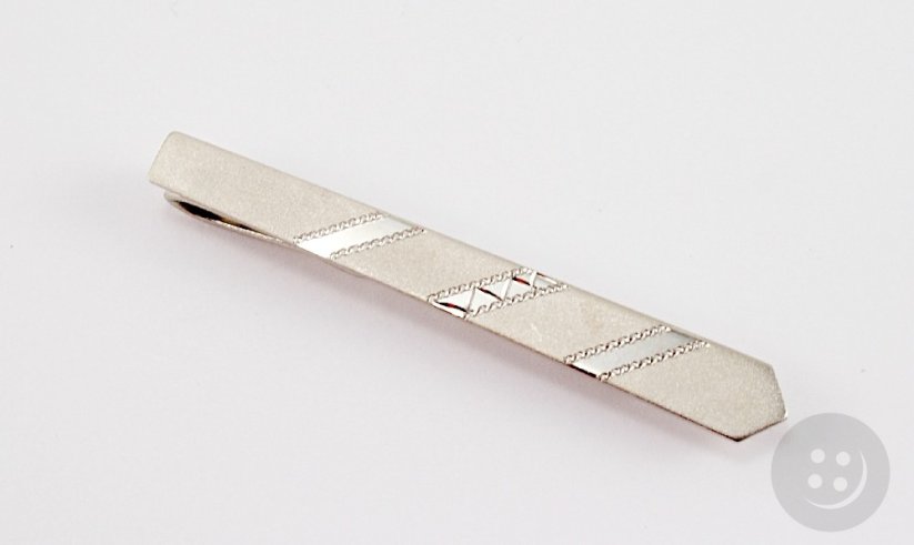 Kravatová spona - stříbrná - rozměr 6,5 cm x 0,5 cm