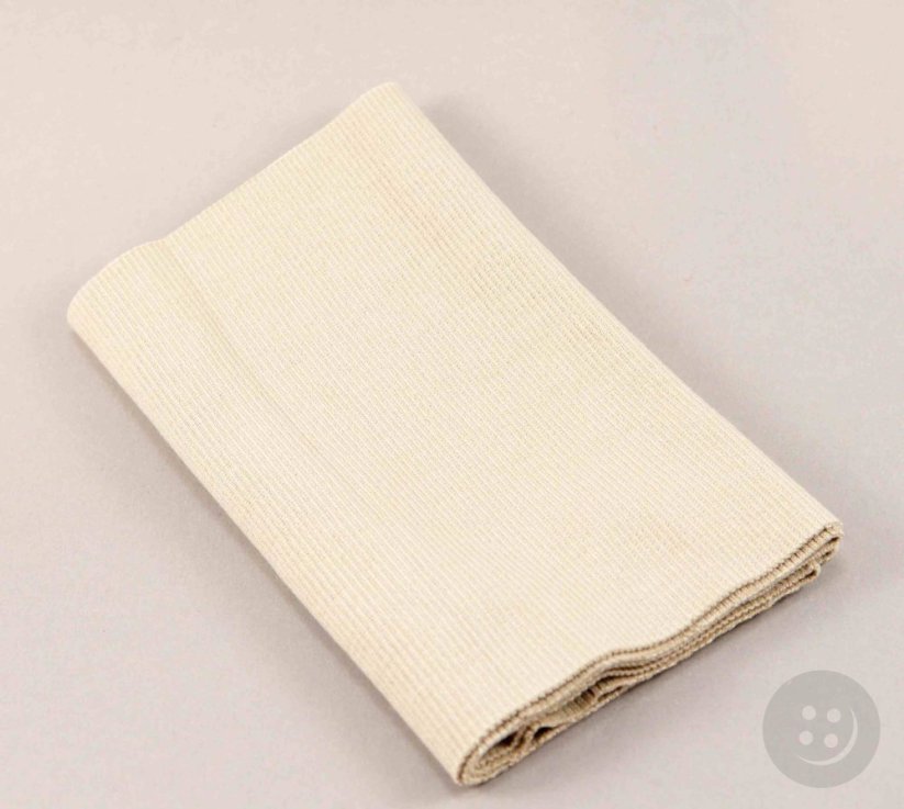 Cotton knit - beige - dimensions 16 cm x 80 cm