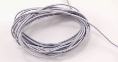 Thin round elastics - light grey - diameter 0,14 cm