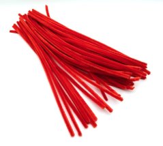 Decorative fuzzy wire - red