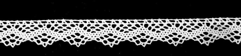 Cotton lace trim - white - width 2,5 cm