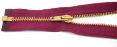 Deliteľný kovový mosadzný zips č.5 viac farieb - dĺžka (30 - 85 cm)