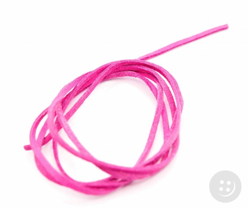 Leather cord - pink - length cca 90 cm