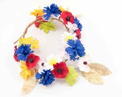 Rich festive wreath with mirrors - size 50 cm x 6.5 cm