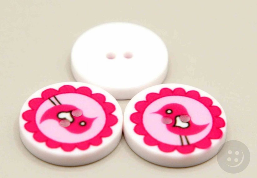 Children's button - bird - diameter 1.5 cm