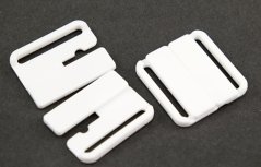 BH-Verschluss - plastik  - weiß - Durchmesser 2,9 cm