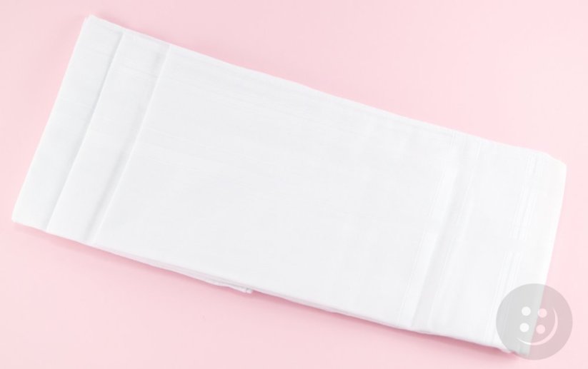 Set of men's handkerchiefs made of combed cotton (extra fine) - white - 6 pcs