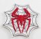 Nažehľovacia záplata - Spider-Man - rozmer 7 cm x 7,5 cm - strieborná, červená, čierna