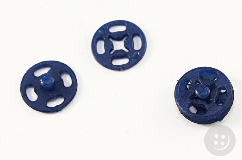 Druckknopf - plastik  - dunkelblau - Durchmesser 1,1 cm
