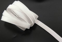 Protišmyková pruženka - so silikónovým pásikom - biela - šírka 1,2 cm