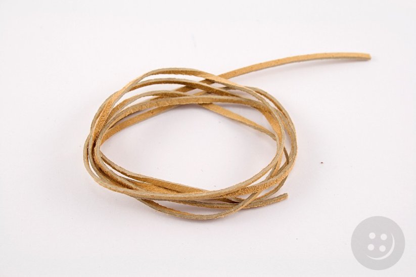 Leather cord - camel beige - length cca 90 cm