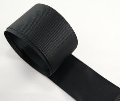 Rypsová stuha - čierna - šírka 4 cm