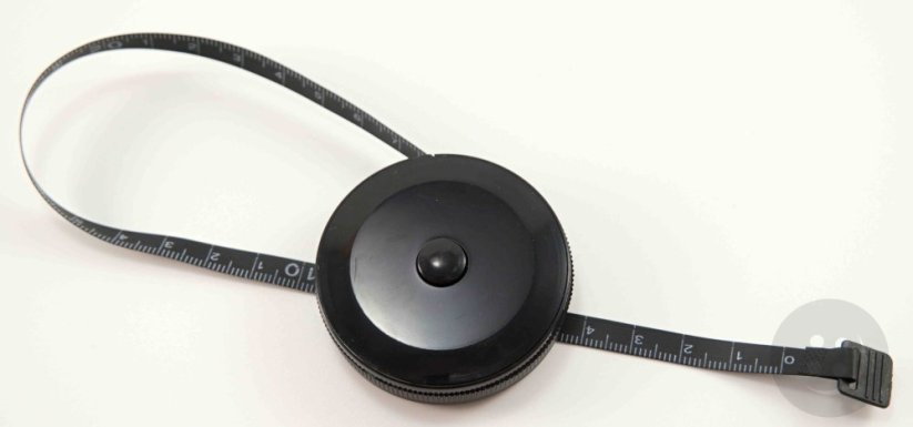 Tailor's tape measure - retractable - black - length 150 cm