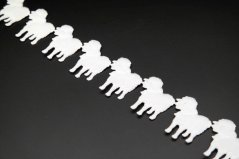 Sametové ovečky v metráži - bílé