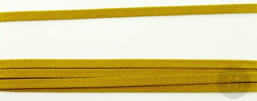 Textilní dutinka - tmavě zlatá- šířka 0,4 cm