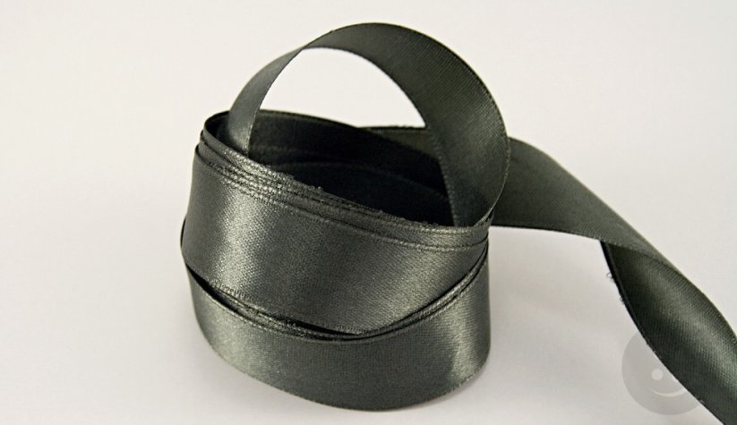 Dark grey satin ribbon No. 3180