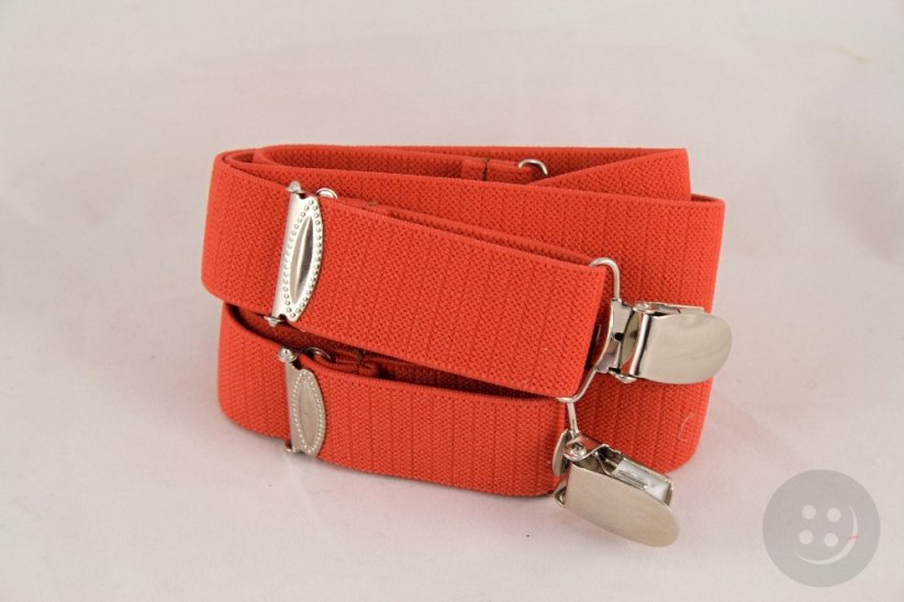 Children's suspenders - red - width 2,5 cm