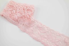 Elastic lace - salmon pink - width 5 cm