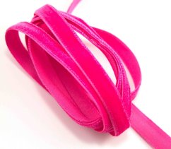 Velvet ribbon - bright pink - width 2 cm