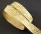 Zlatý prýmek se zlatými kytičkami - šíře 1,5 cm