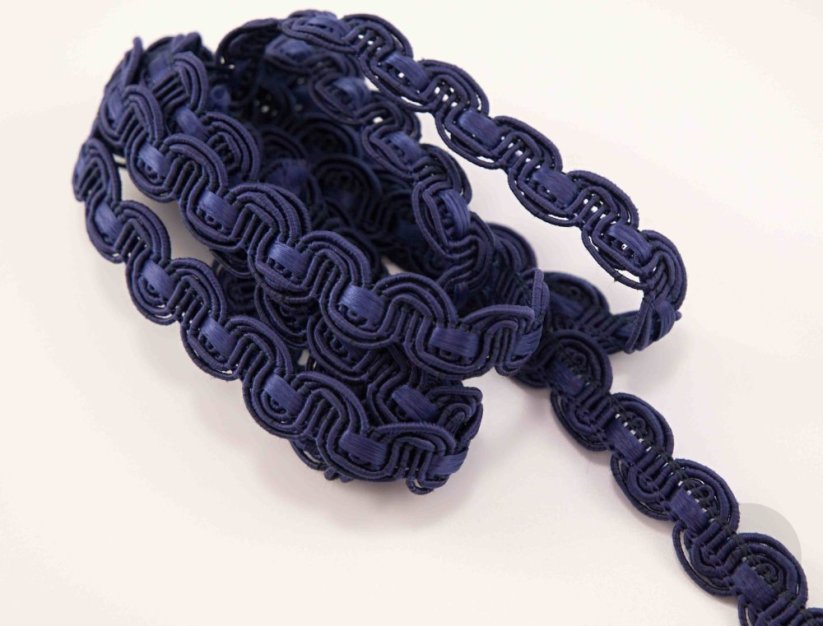 Decorative braid - dark blue - width 1,2 cm