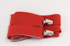 Men's suspenders - red - width 3 cm