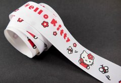 Hello Kitty grosgrain ribbon - white - width 3 cm
