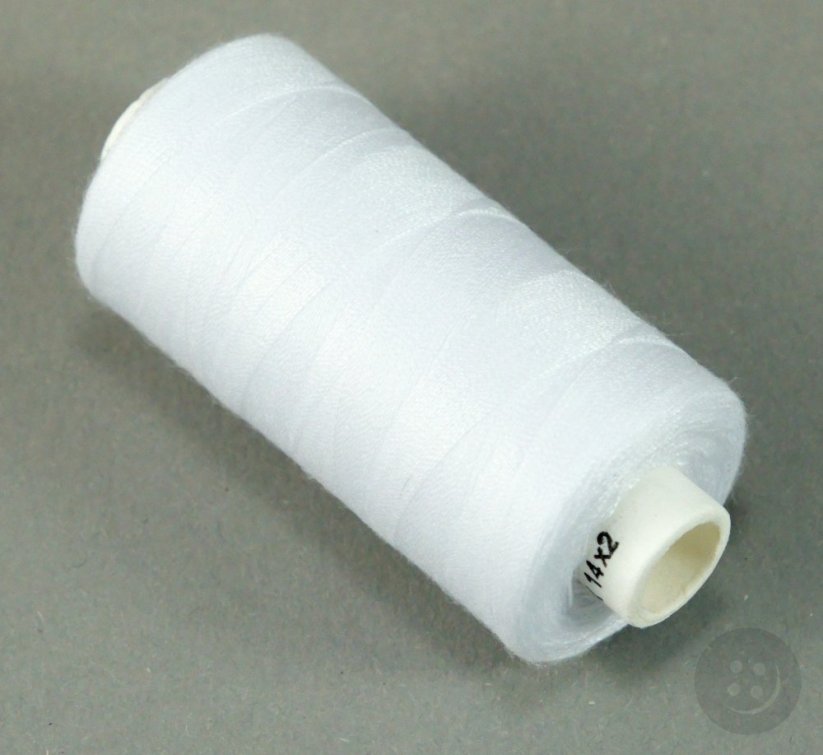 Niť Unipoly - 100% polyester - biela - 500m