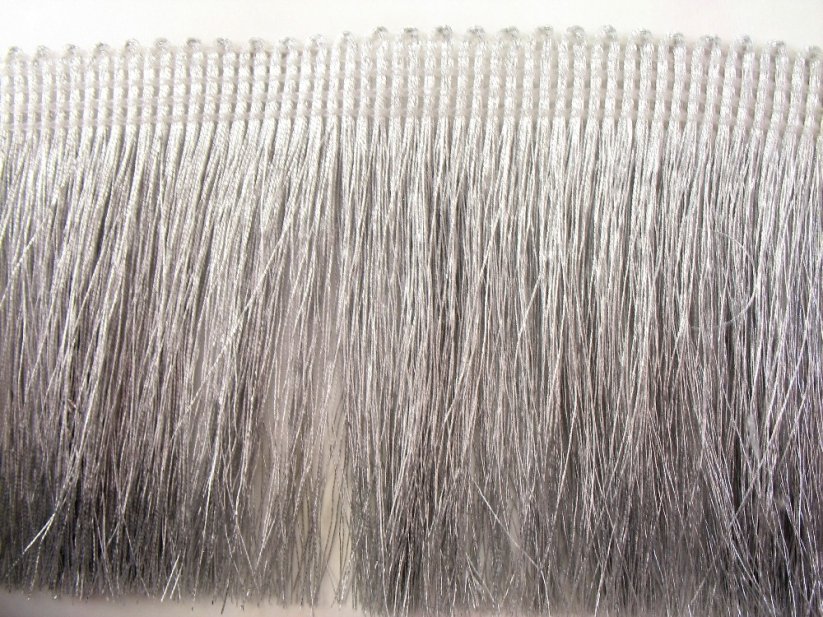 Fringes - silver - width 4 cm