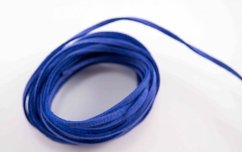 Eco leather cord - blue - width 3 mm