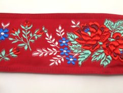 Festive ribbon - red - width 5,5 cm