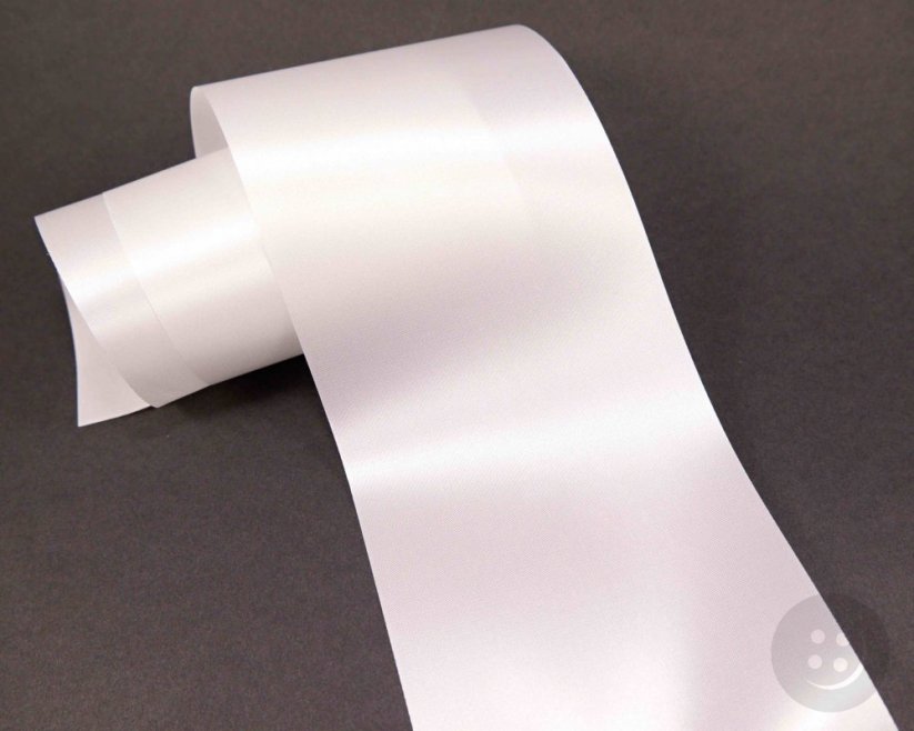 Luxury satin ribbon - off white - width 10 cm