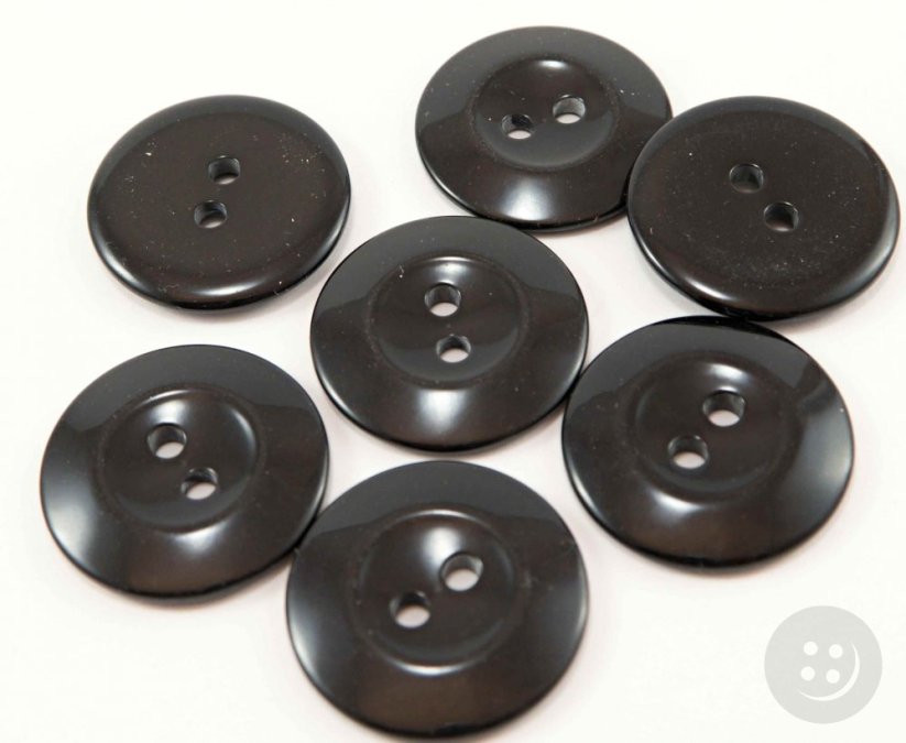 Knopf mit Löcher - schwarz - Durchmesser 3,3 cm