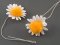 Daisy flower on a wire - 11 cm