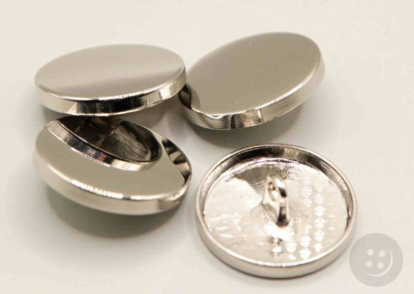 Metallknopf - silber - Durchmesser 2 cm