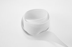 Prádlová guma - mäkká - biela - šírka 2,5 cm