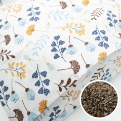 Kissen gefüllt mit BIO-Buchweizenschalen - kleine blaue Blümchen - Größe 35 x 28 cm