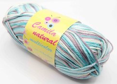 Příze Camila natural multicolor - modrošedá - číslo barvy 9186