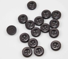 Hole shirt button - dark brown - diameter 1.2 cm