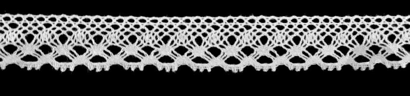 Cotton lace trim - white - width 2.1 cm
