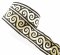 Black braid with golden waves - black, gold - width 3,3 cm