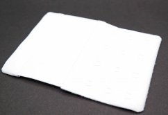 Vkládací podprsenkový prodlužovač obvodu - bílá - délka 10,5 cm - rozteč háčků 1,8 cm
