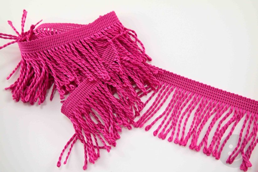 Fringe - dark pink - width 6 cm